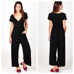 A-Line Hawaii Black Jersey Jumpsuit jumper romper